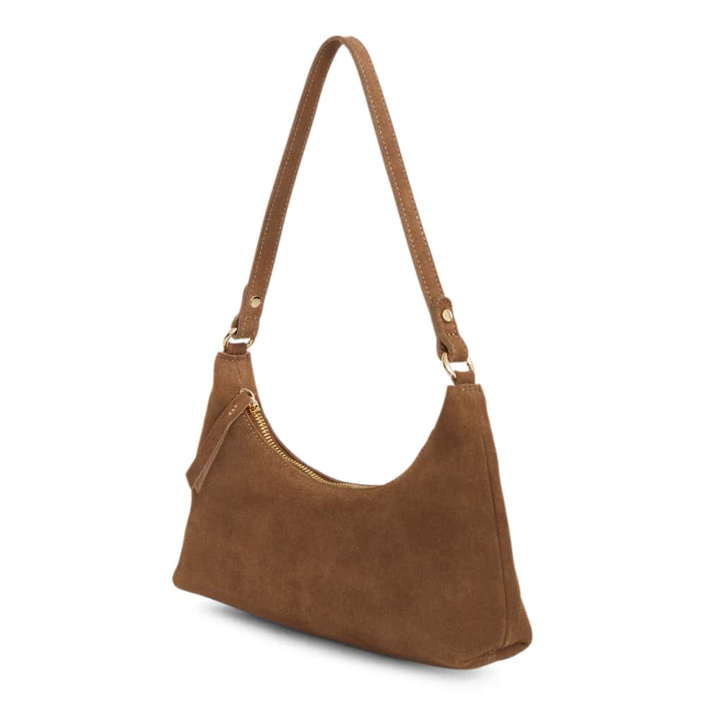 Queen Bag in Tan Suede