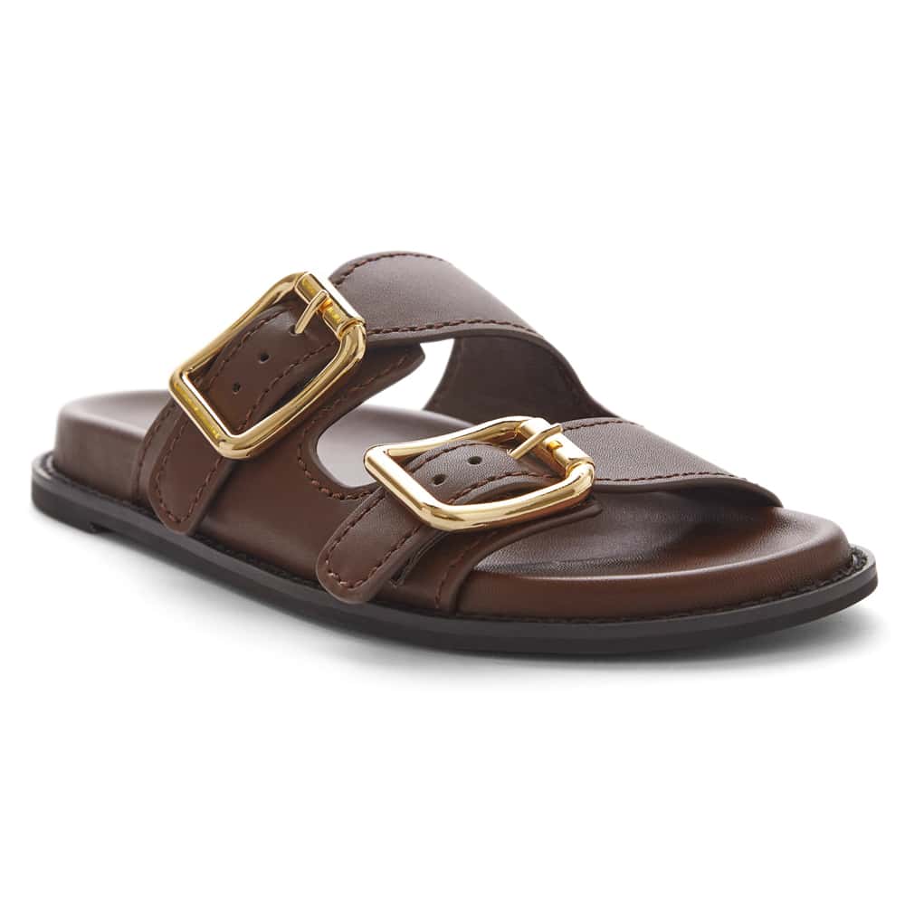 Randall Slide in Chocolate  Leather