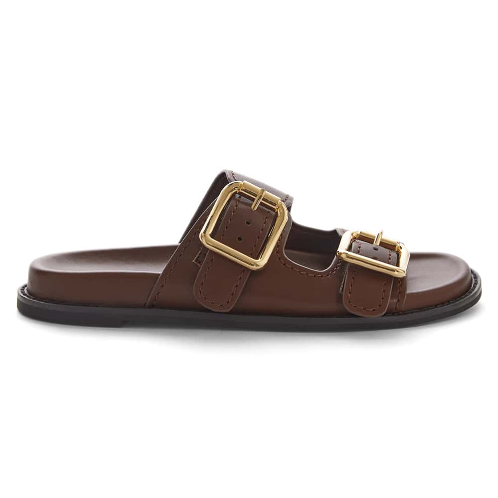 Randall Slide in Chocolate  Leather