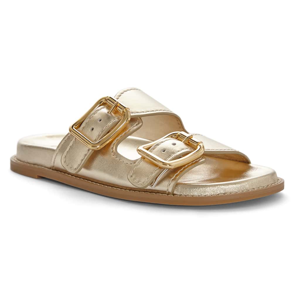 Randall Slide in Gold Leather