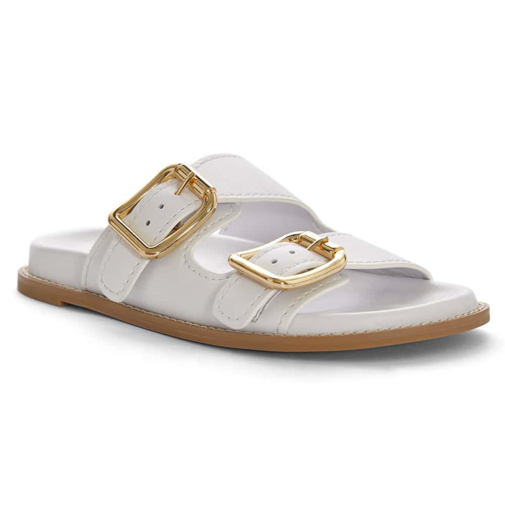 Randall Slide in White Leather