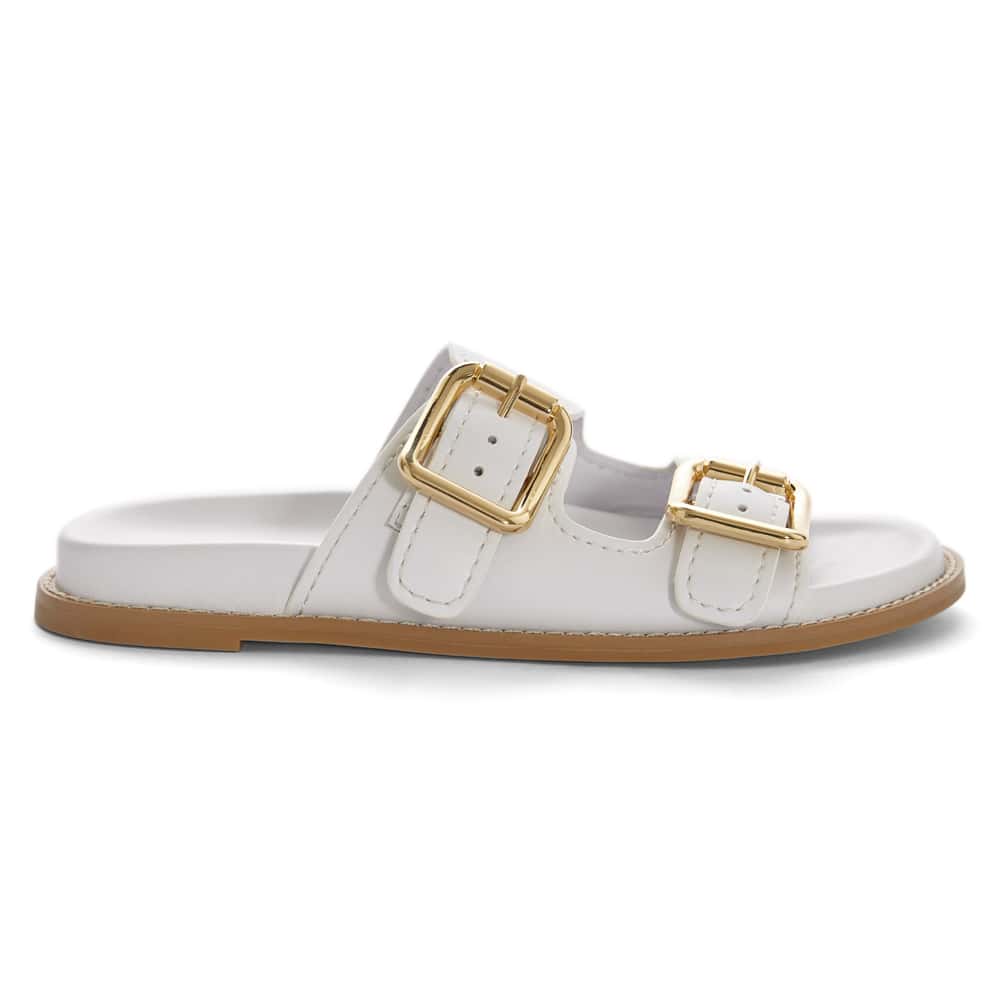 Randall Slide in White Leather