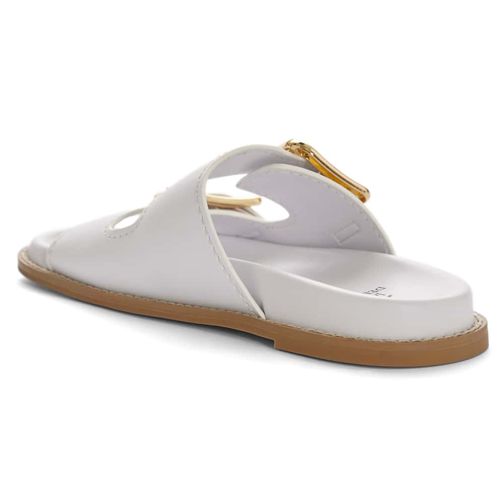 Randall Slide in White Leather