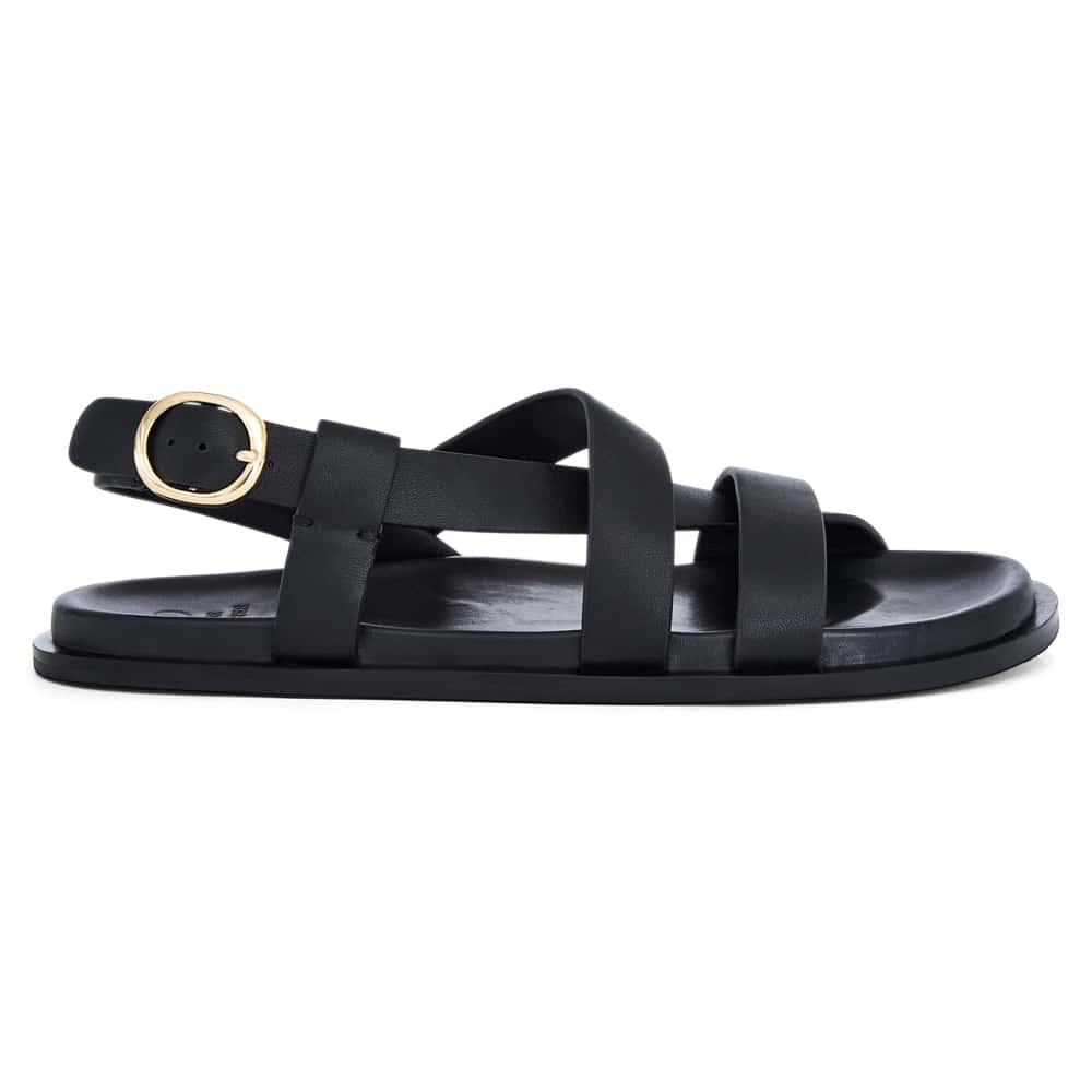 Ratio Sandal in Black Leather