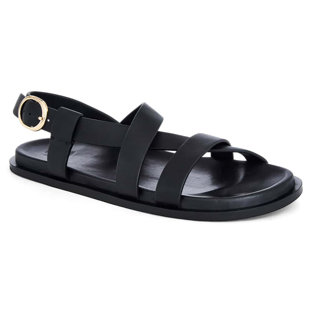 Ratio Sandal in Black Leather