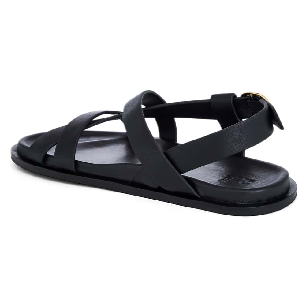 Ratio Sandal in Black Leather