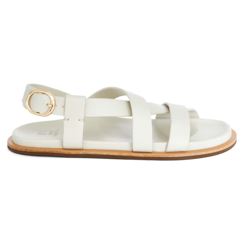 Ratio Sandal in Bone Leather