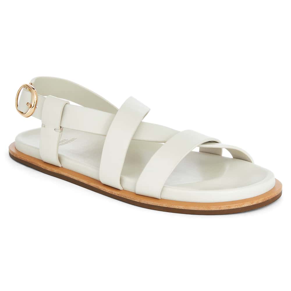 Ratio Sandal in Bone Leather
