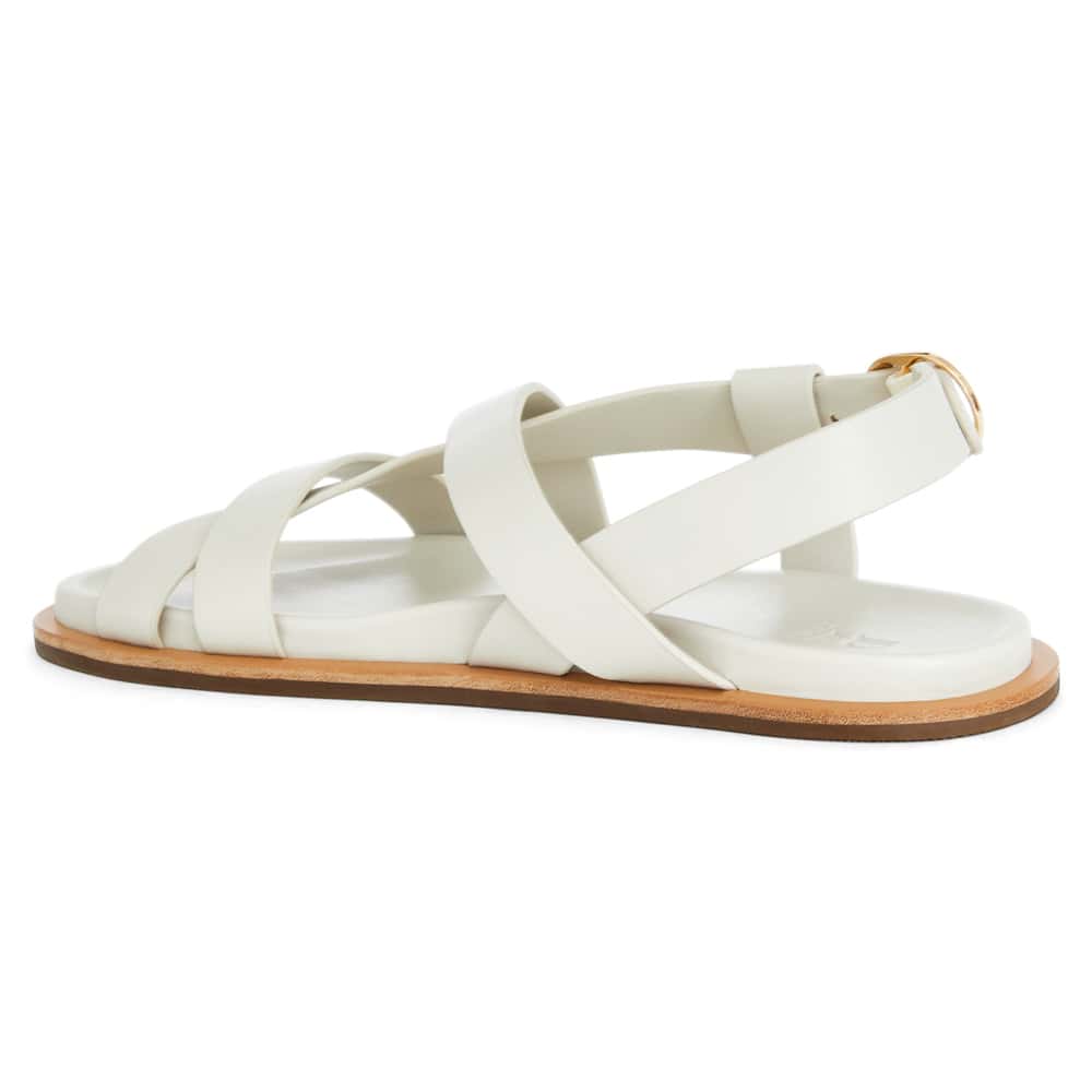 Ratio Sandal in Bone Leather
