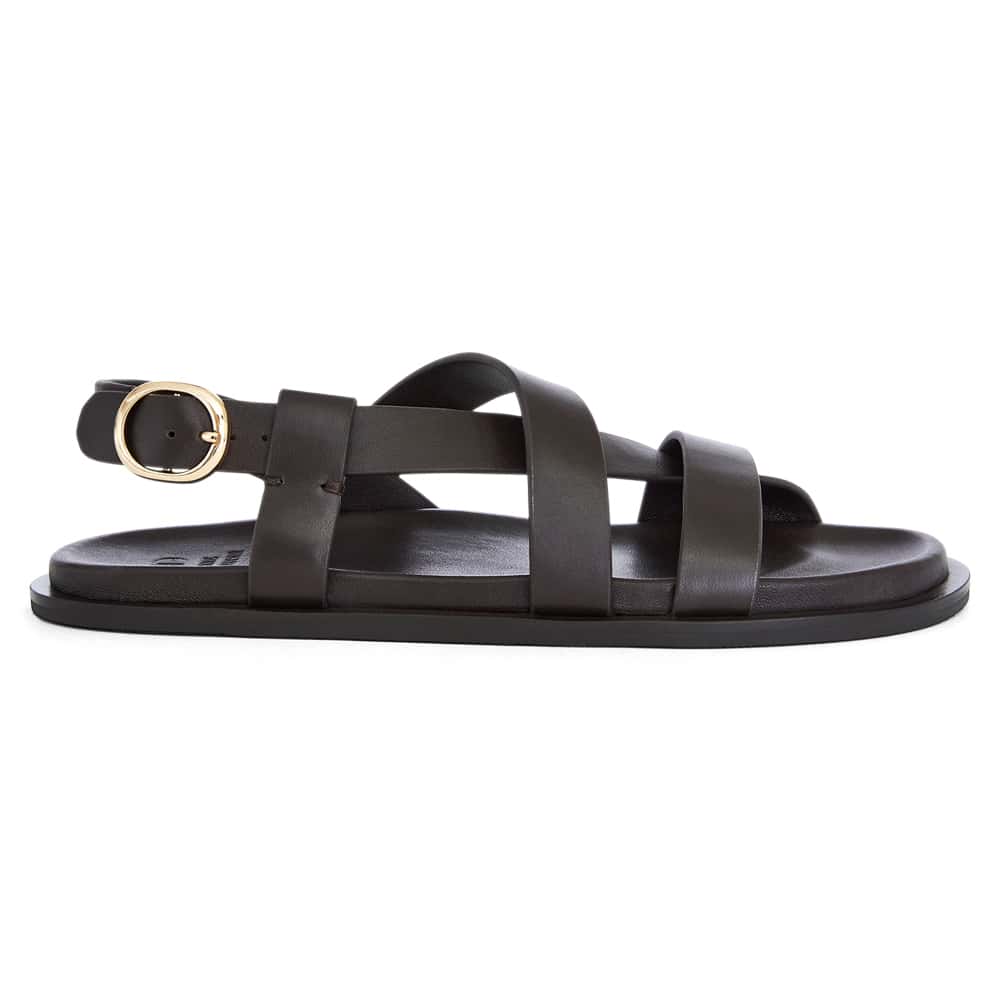 Ratio Sandal in Chocolate Glove Leather