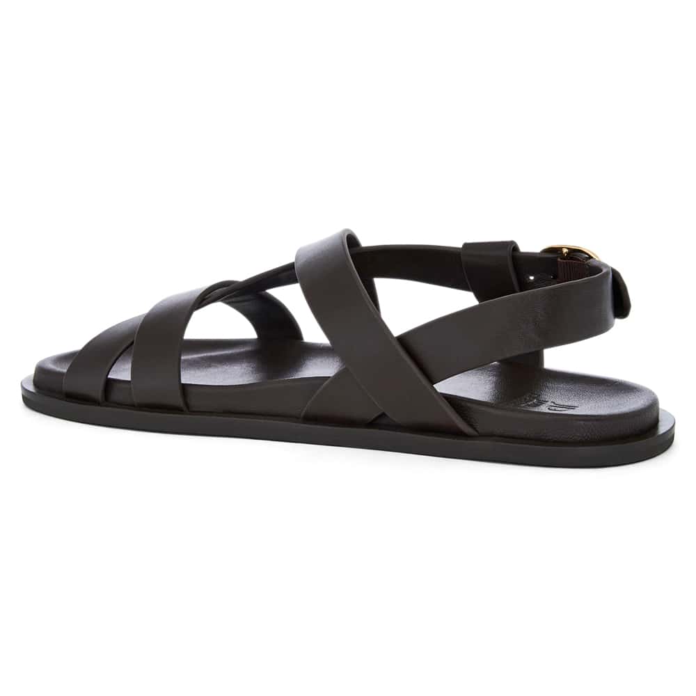 Ratio Sandal in Chocolate Glove Leather