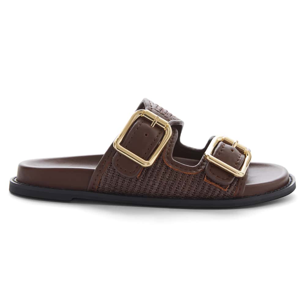 Romina Slide in Chocolate Multi - Chocolate Multi Leather