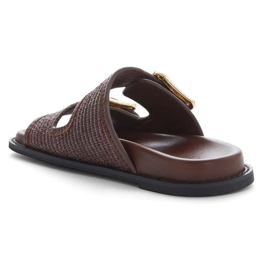 Romina Slide in Chocolate Multi - Chocolate Multi Leather