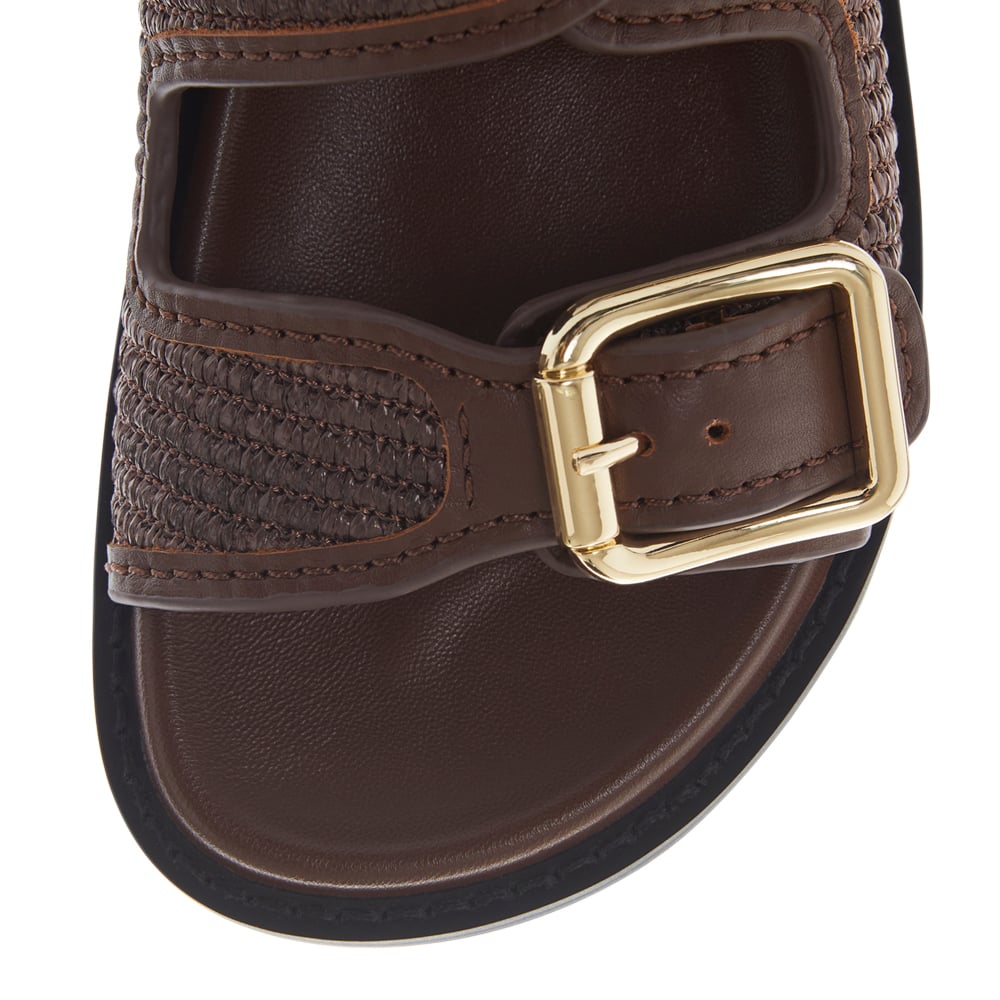 Romina Slide in Chocolate Multi - Chocolate Multi Leather