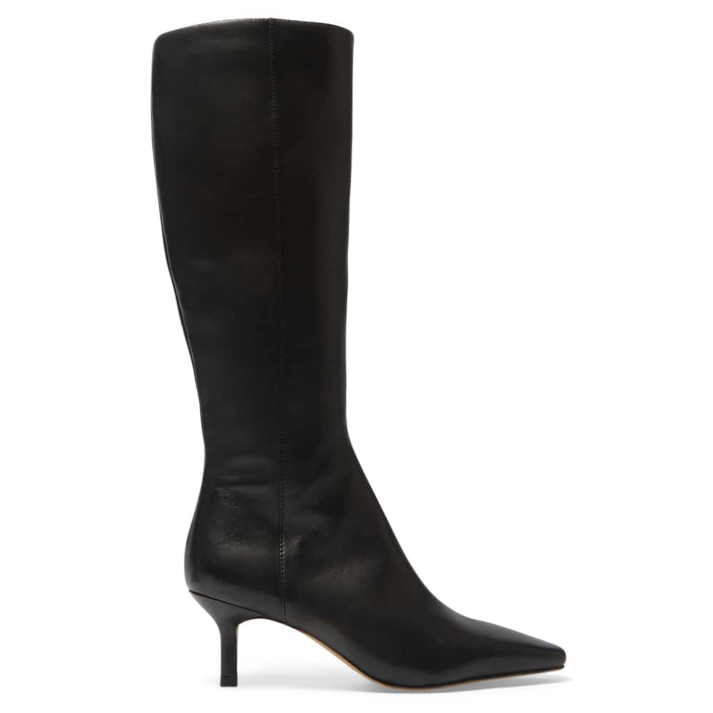 Roulette Boot in Black Leather