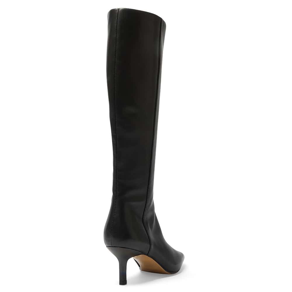Roulette Boot in Black Leather
