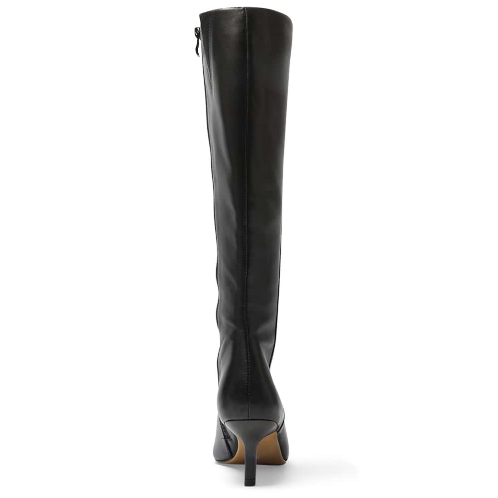 Roulette Boot in Black Leather