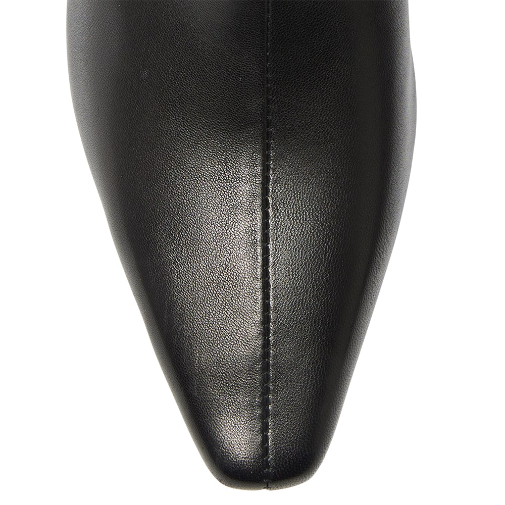 Roulette Boot in Black Leather