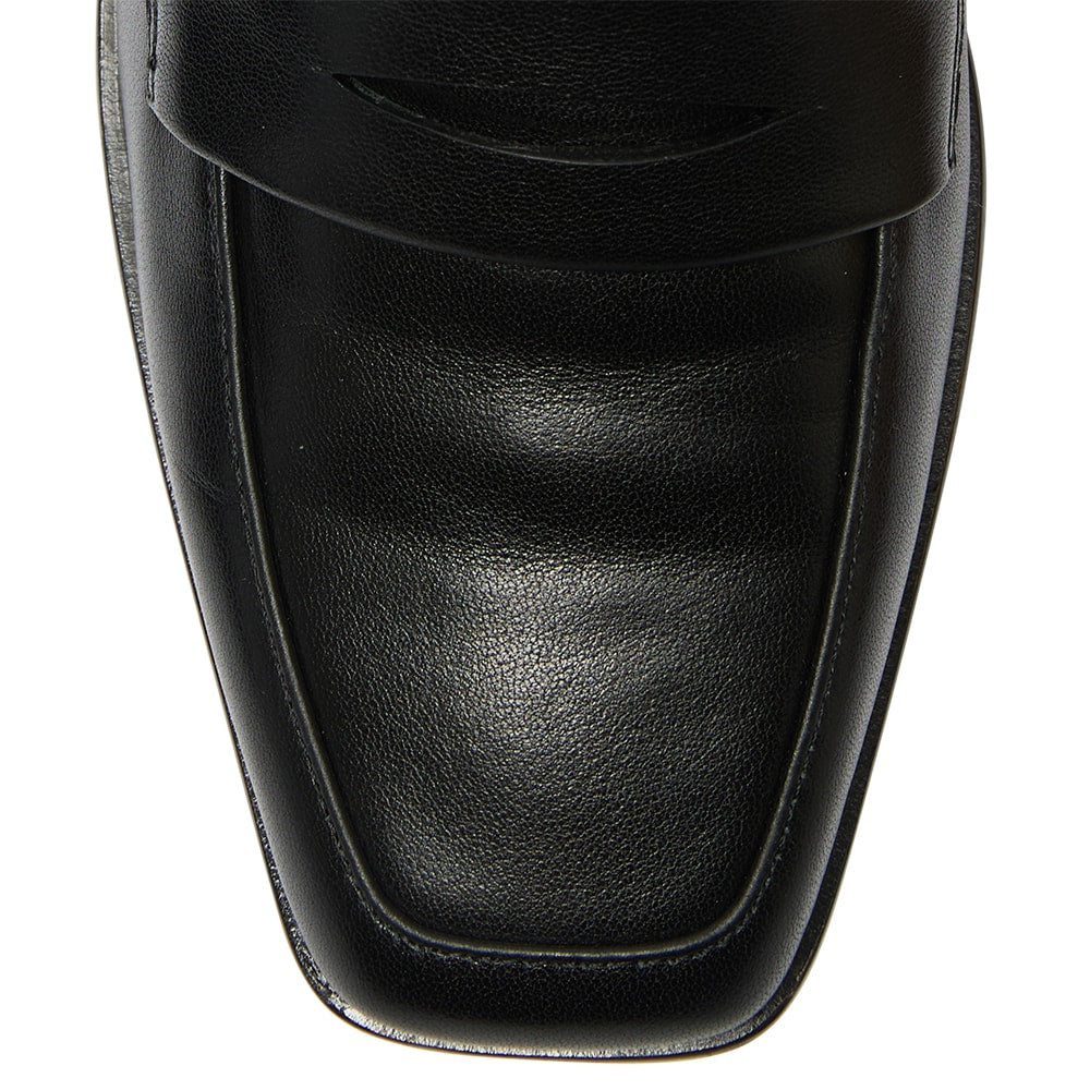 Sullivan Heel in Black Leather