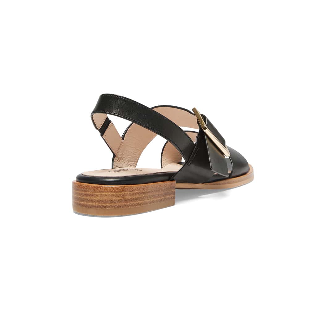 Tabatha Sandal in Black Leather