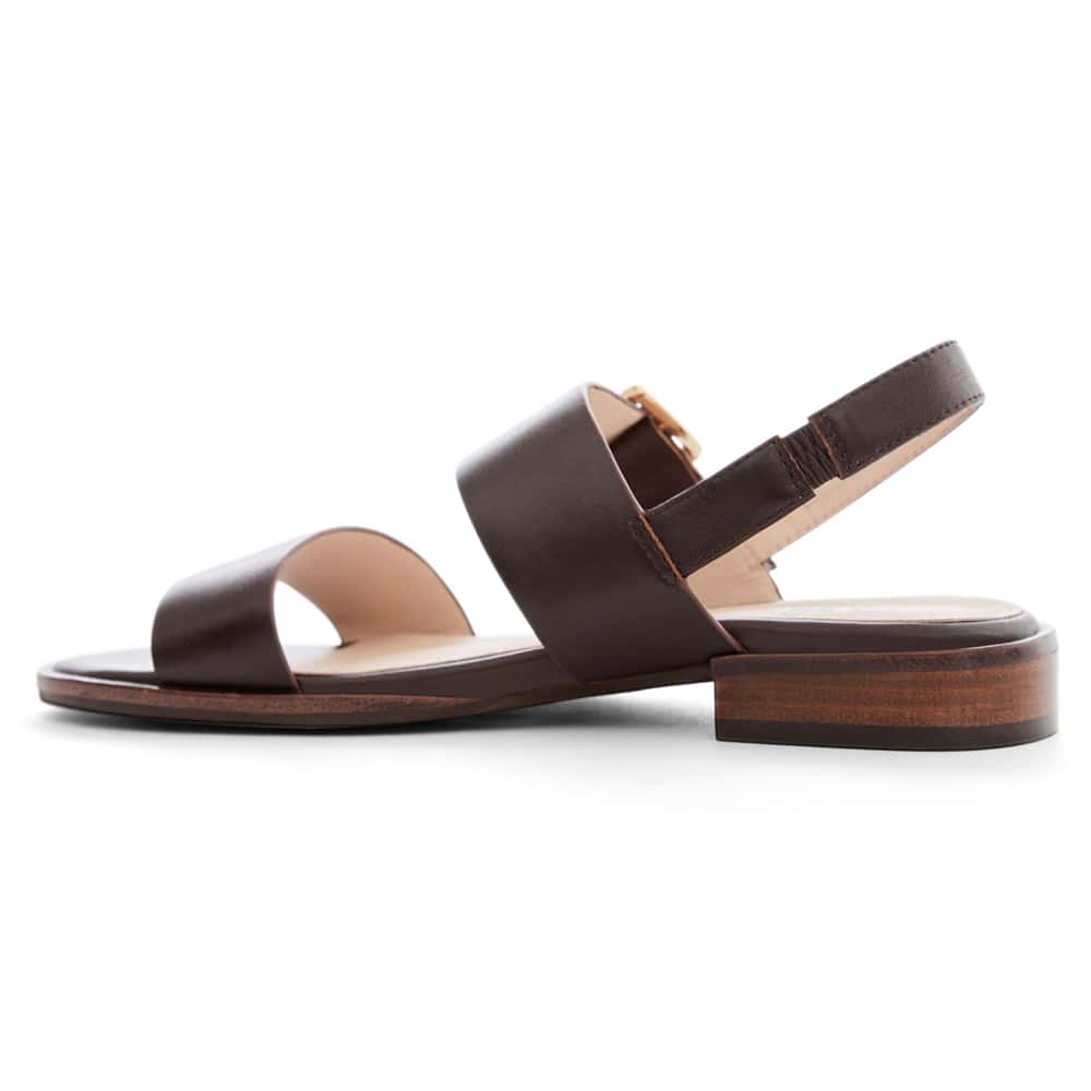 Tabatha Sandal in Chocolate Glove Leather