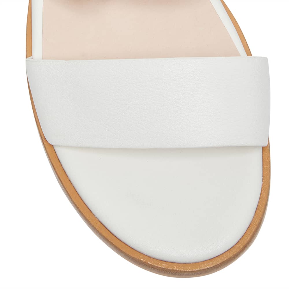 Tabatha Sandal in White Leather