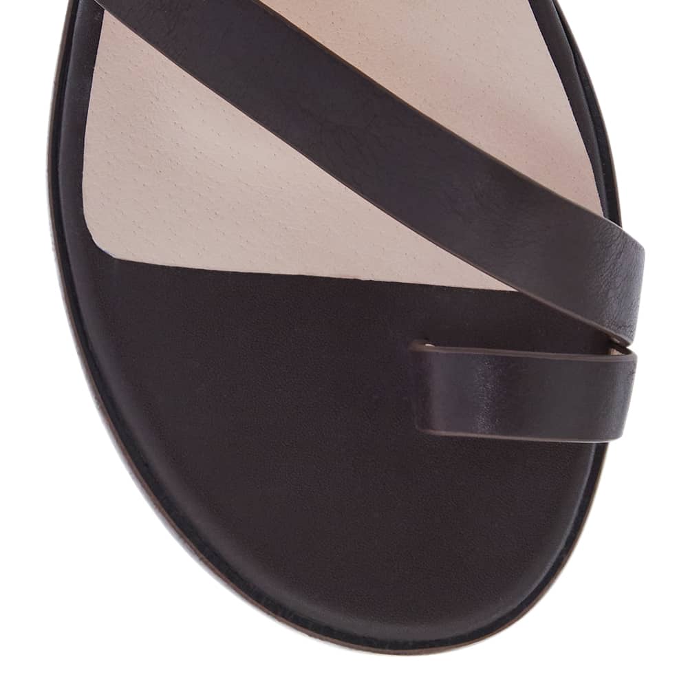 Tena Sandal in Chocolate  Leather