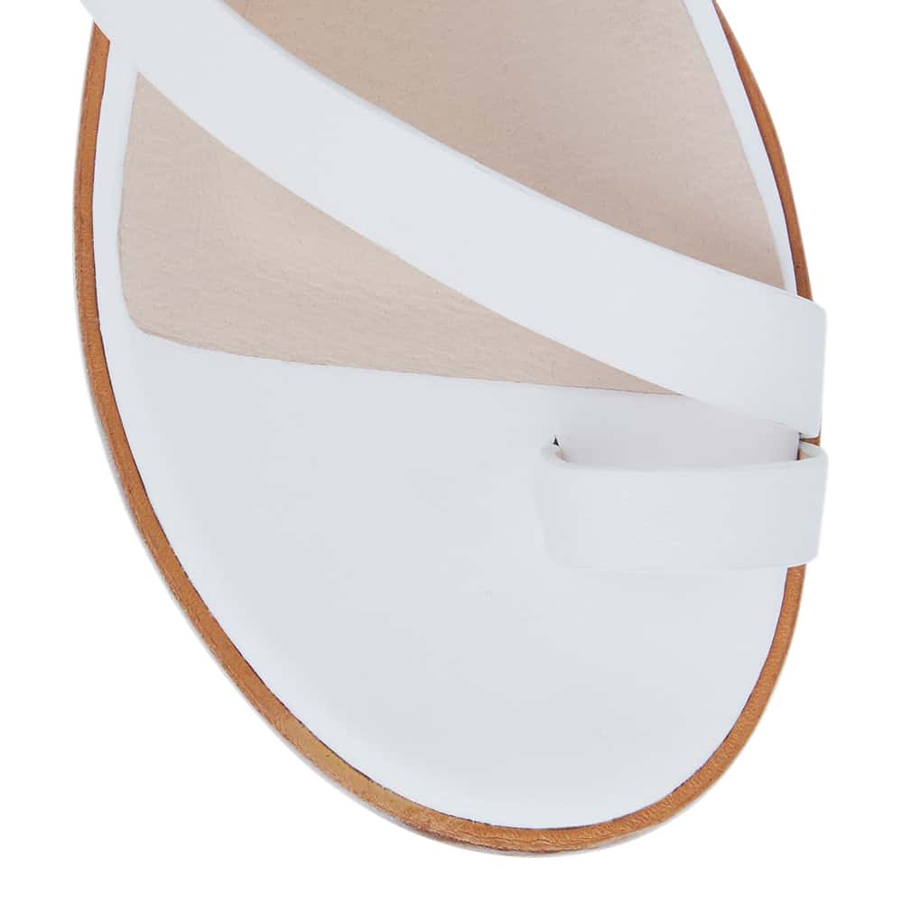 Tena Sandal in White Leather