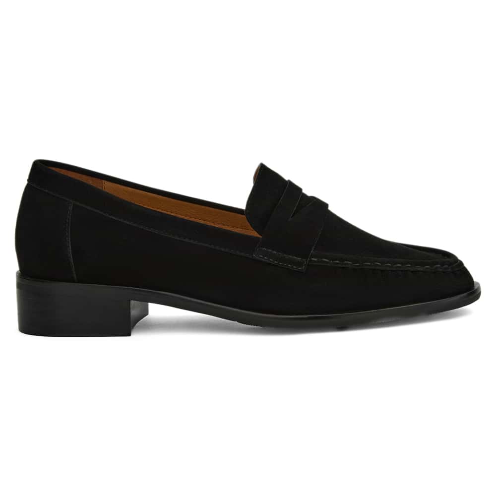 Turner Loafer in Black Suede