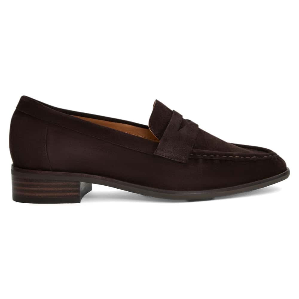 Turner Loafer in Chocolate  Suede