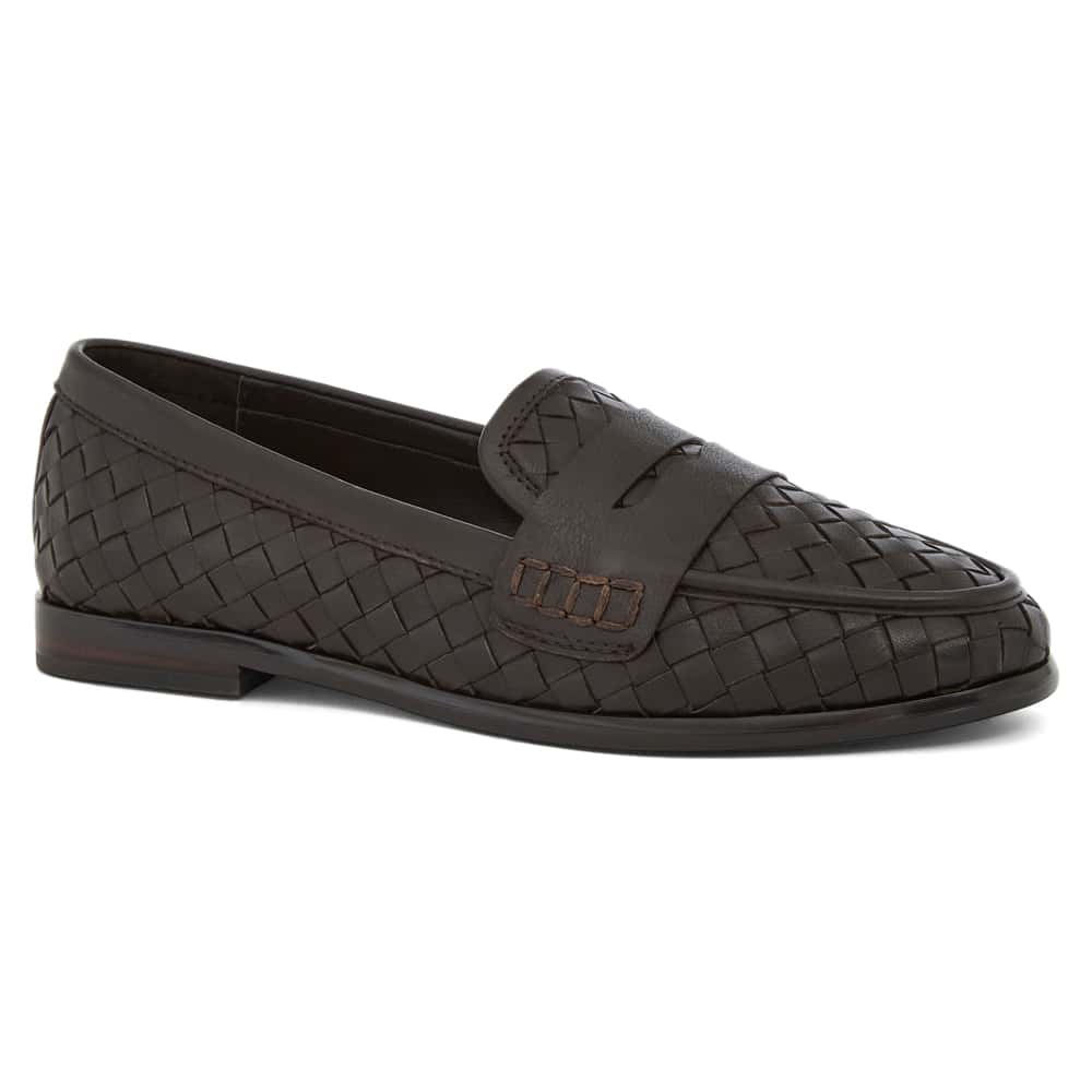 Wagner Loafer in Chocolate Weave Leather