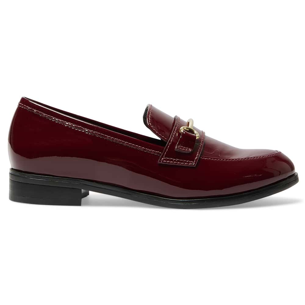 Wallis Loafer in Wine Patent