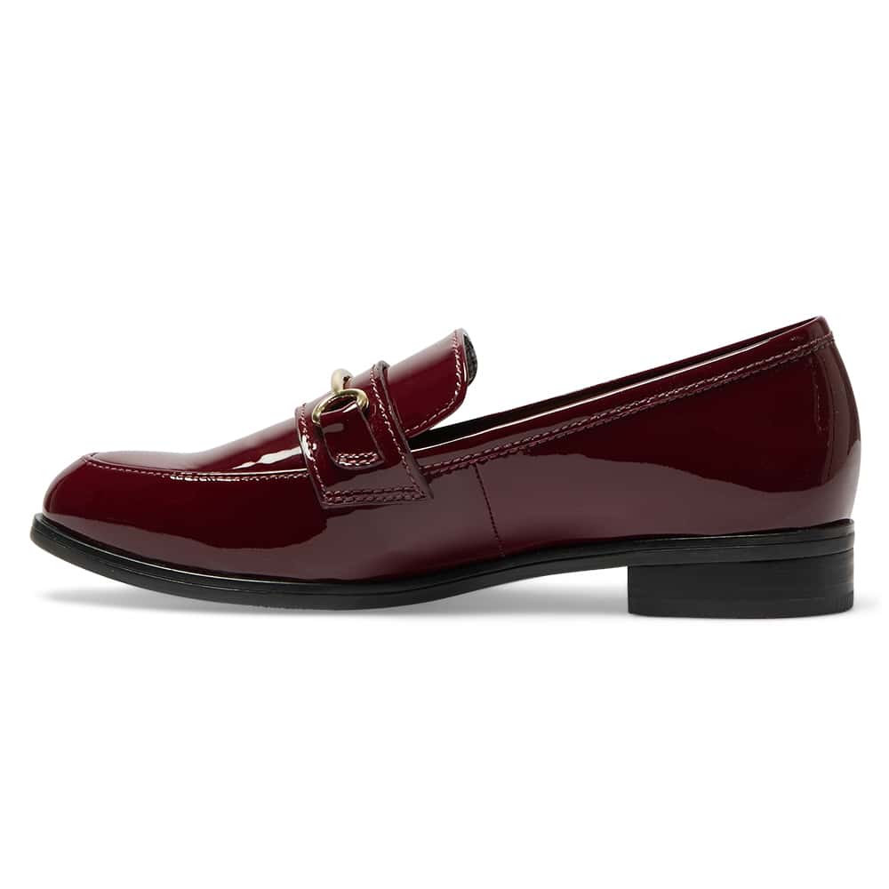 Wallis Loafer in Wine Patent