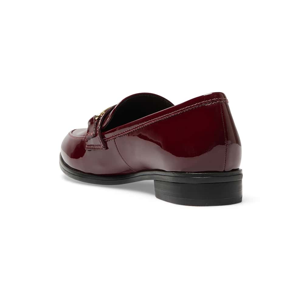 Wallis Loafer in Wine Patent