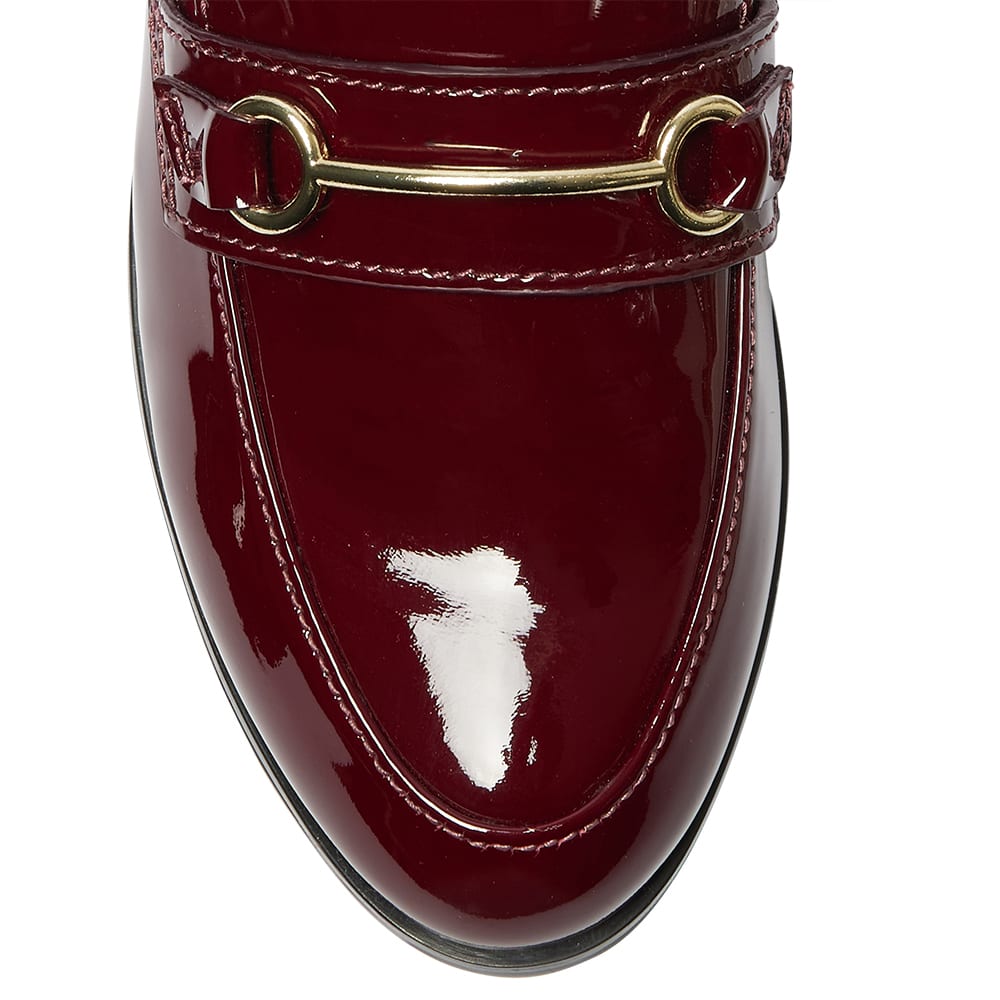 Wallis Loafer in Wine Patent
