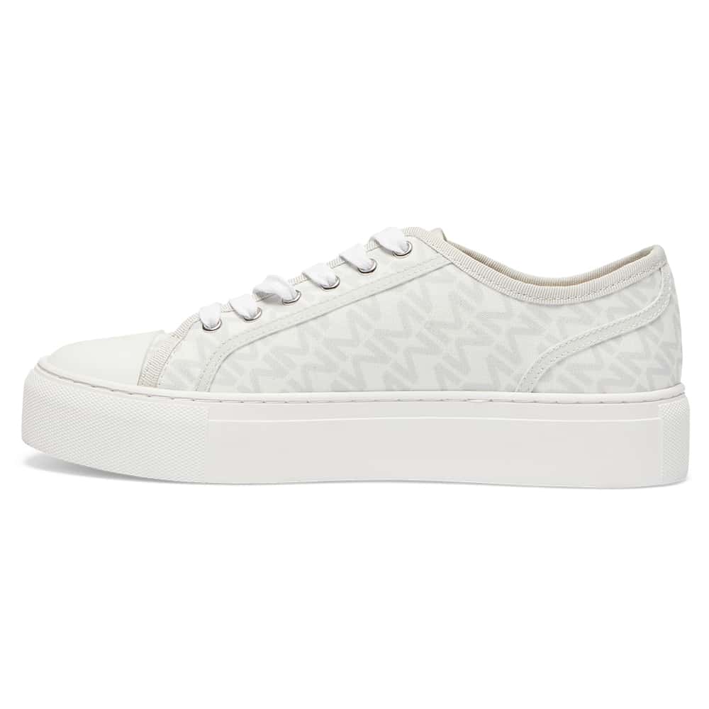 Jace Sneaker in White And Grey Leather