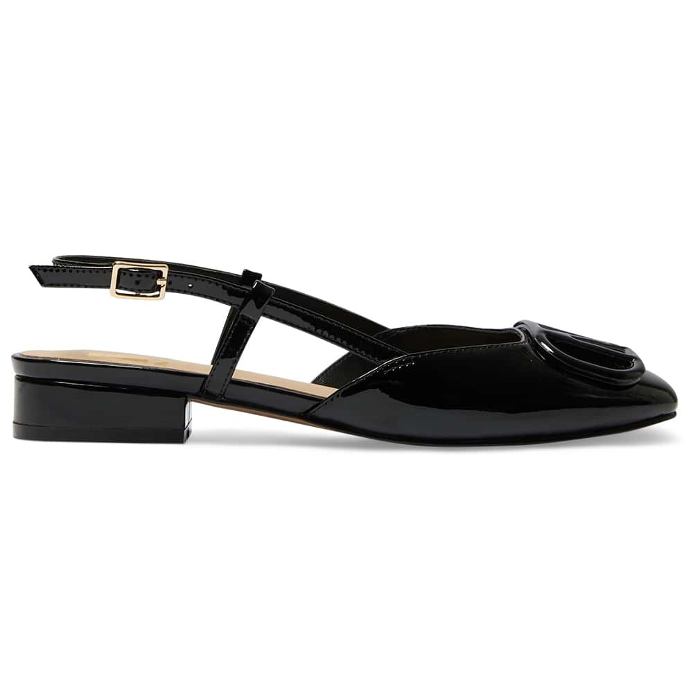 Jasmine Ballet Flat in Black Patent