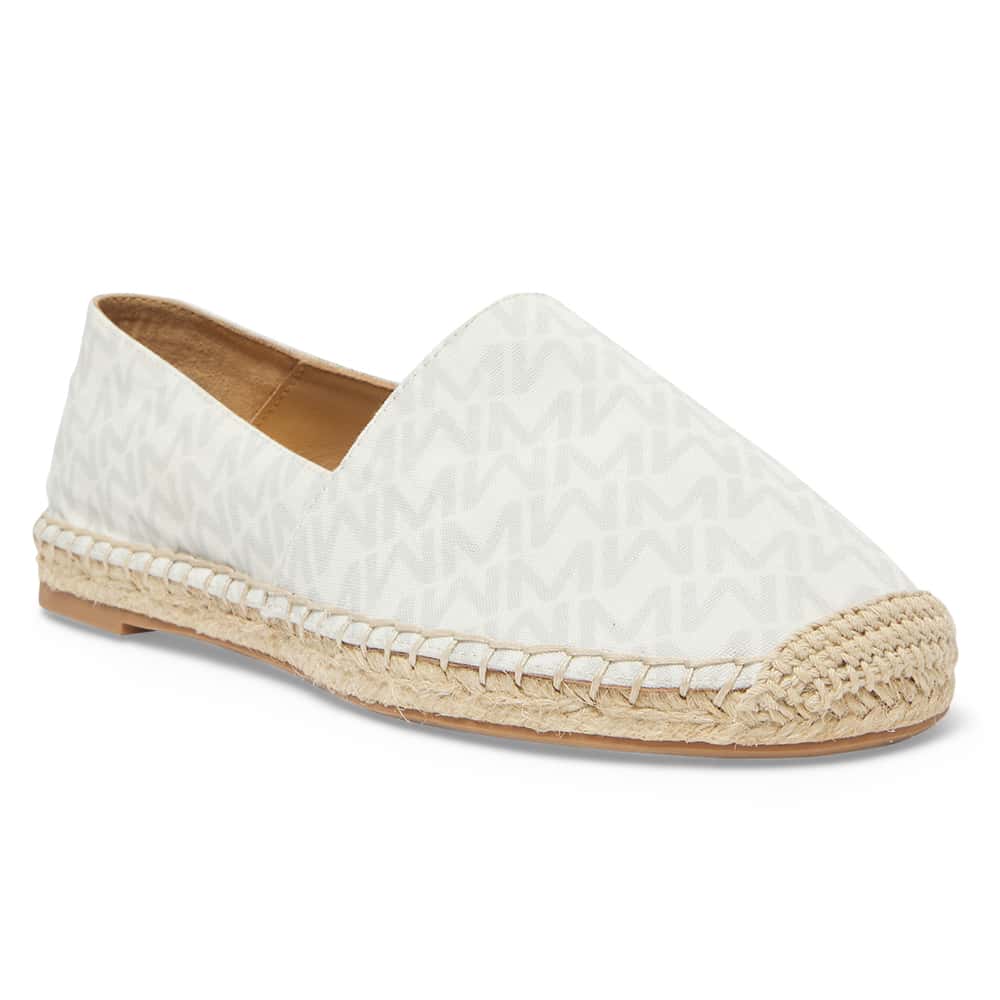 Jett Flat in White And Grey