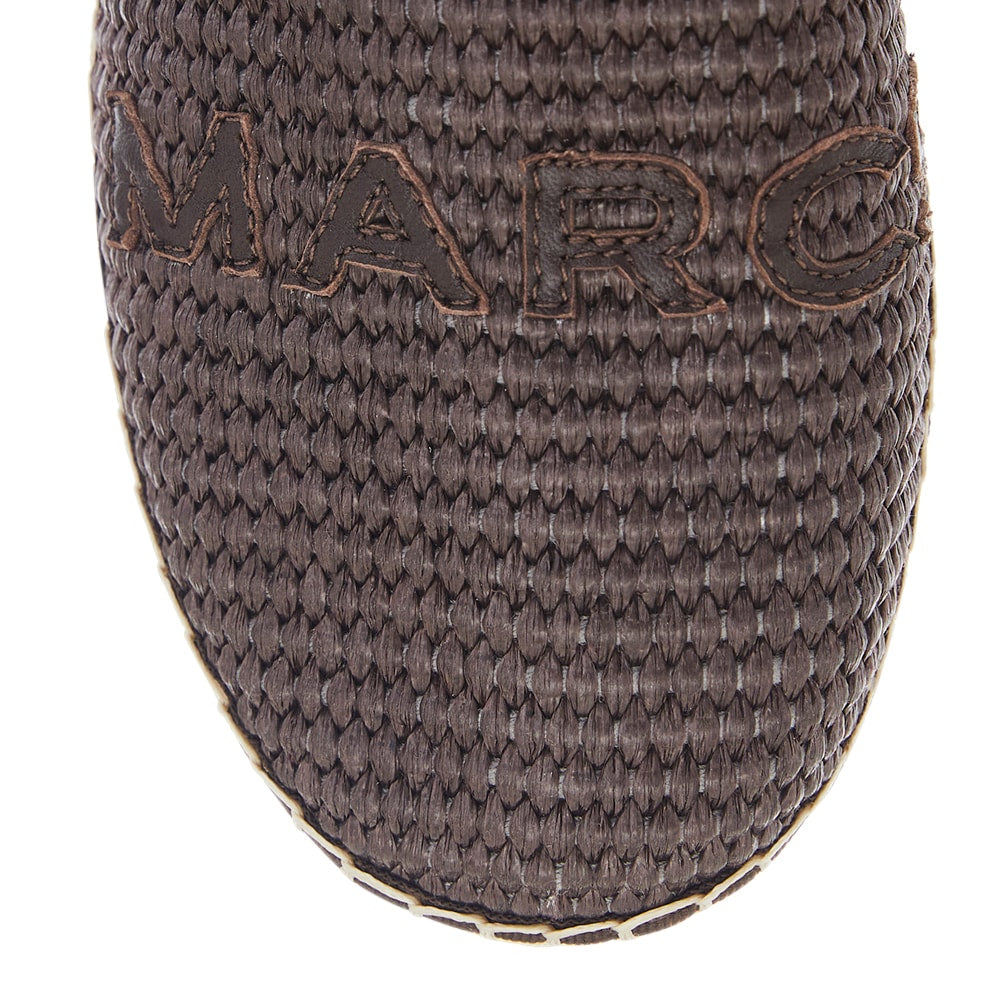 Joy Flat in Chocolate Raffia Leather