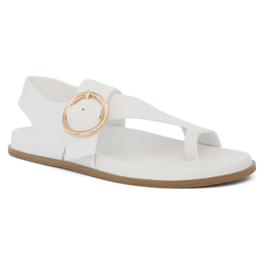 Talbot Sandal in White Leather