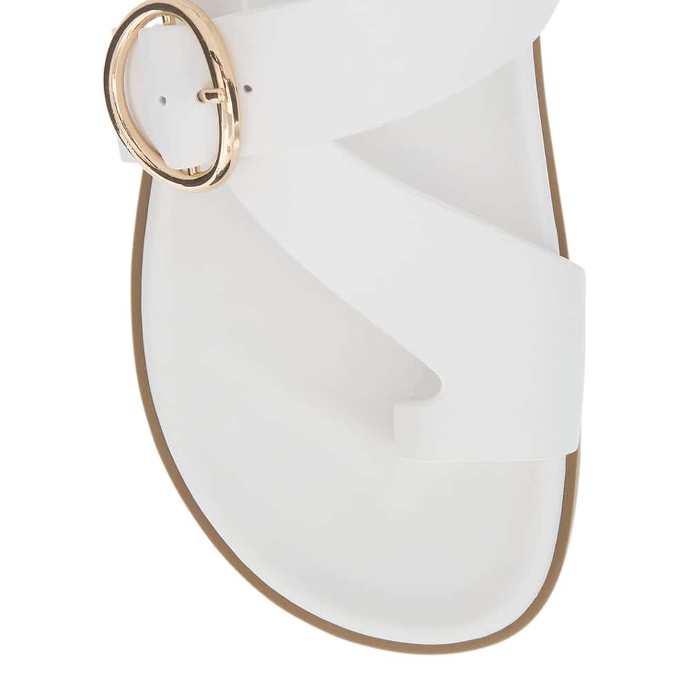 Talbot Sandal in White Leather