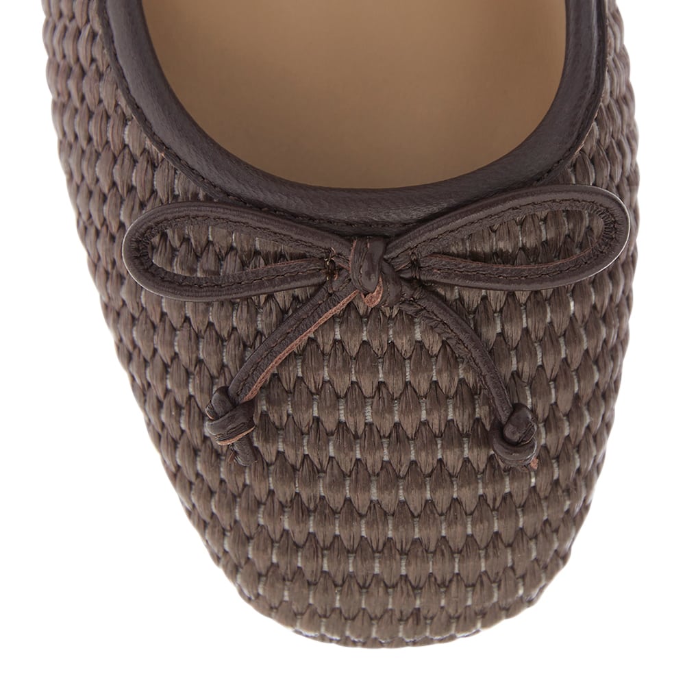 Tandem Flat in Chocolate Raffia Leather