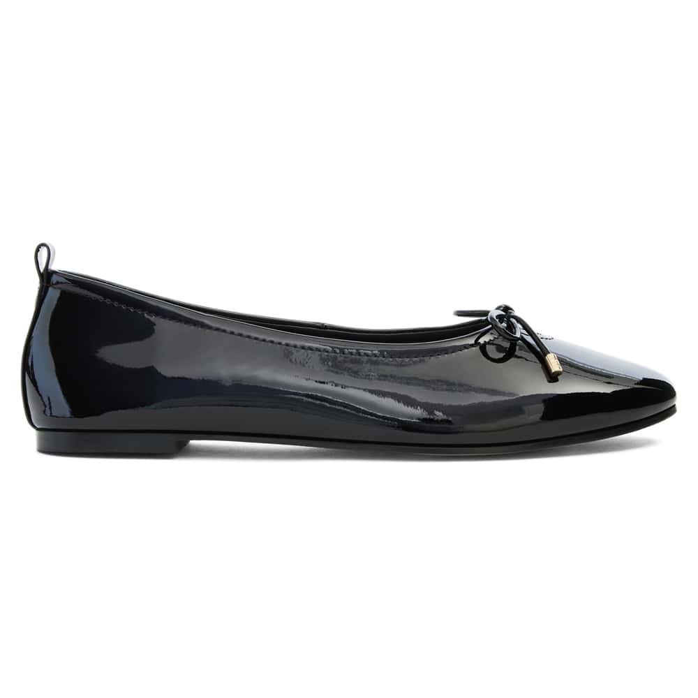 Tatiana Ballet Flat in Black Patent