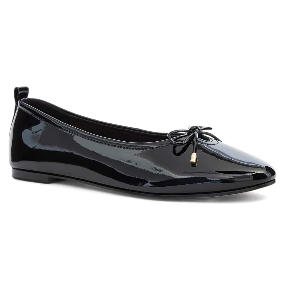 Tatiana Ballet Flat in Black Patent