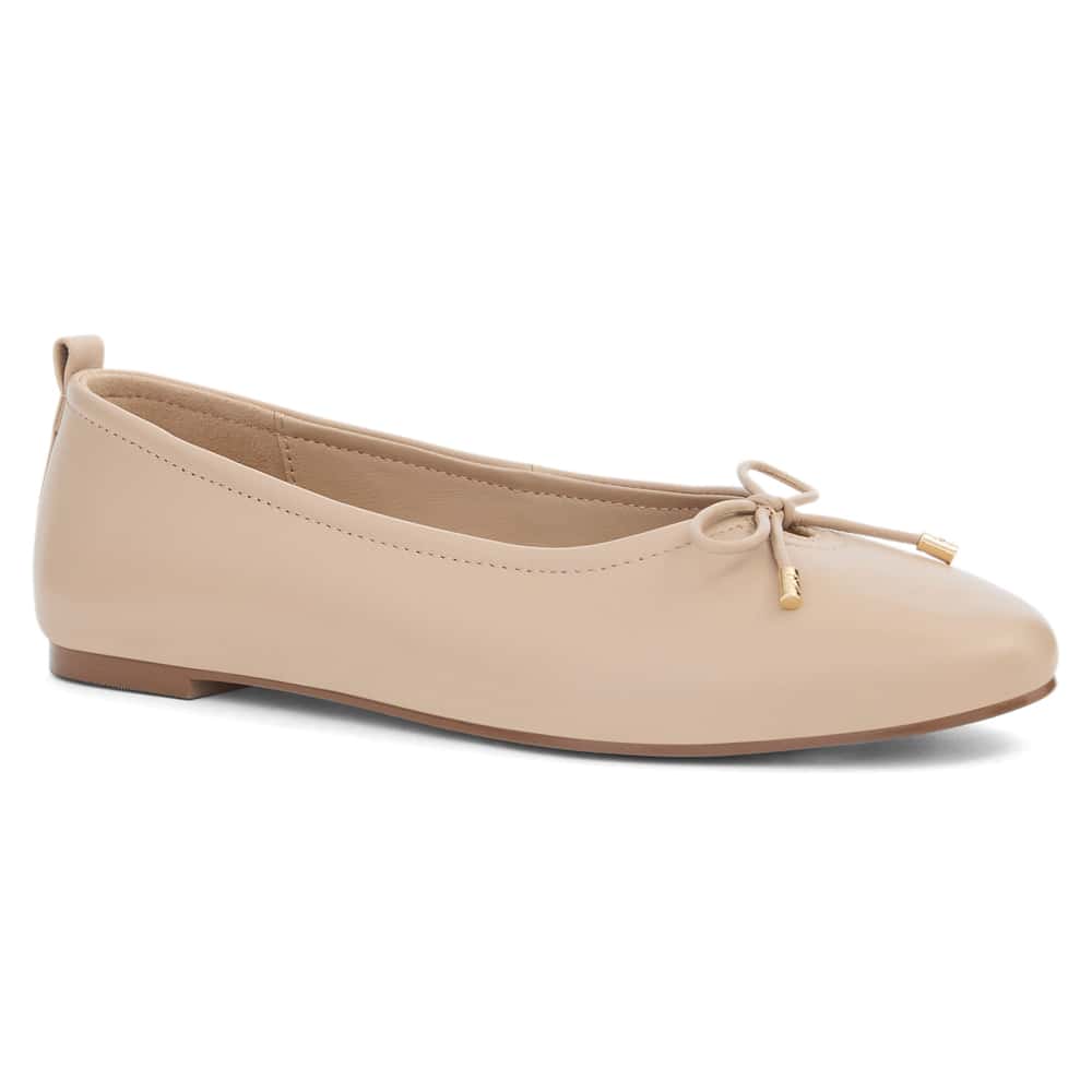 Tatiana Ballet Flat in Nude Leather