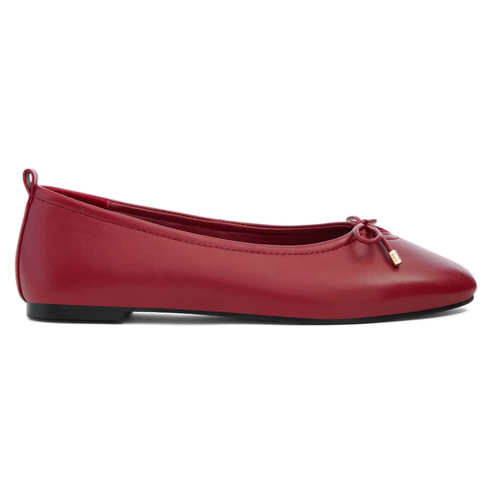 Tatiana Ballet Flat in Red Leather