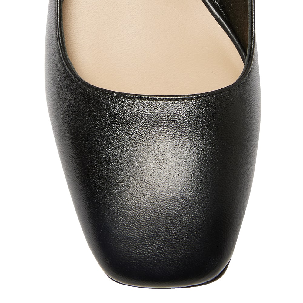 Tempt Heel in Black Leather