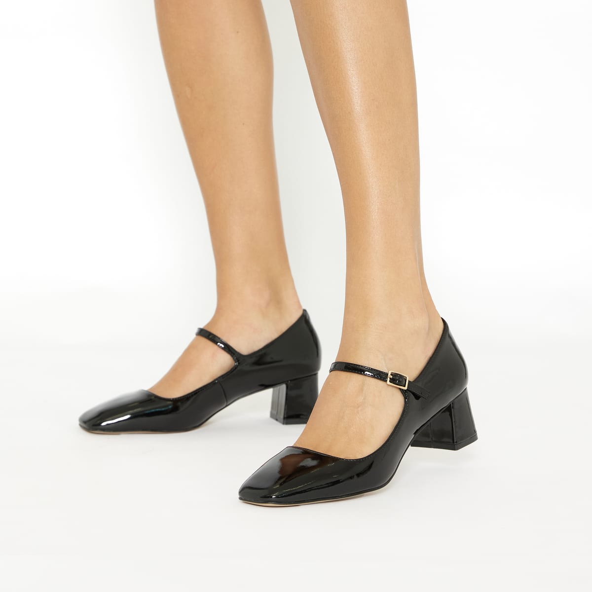 Tempt Heel in Black Patent