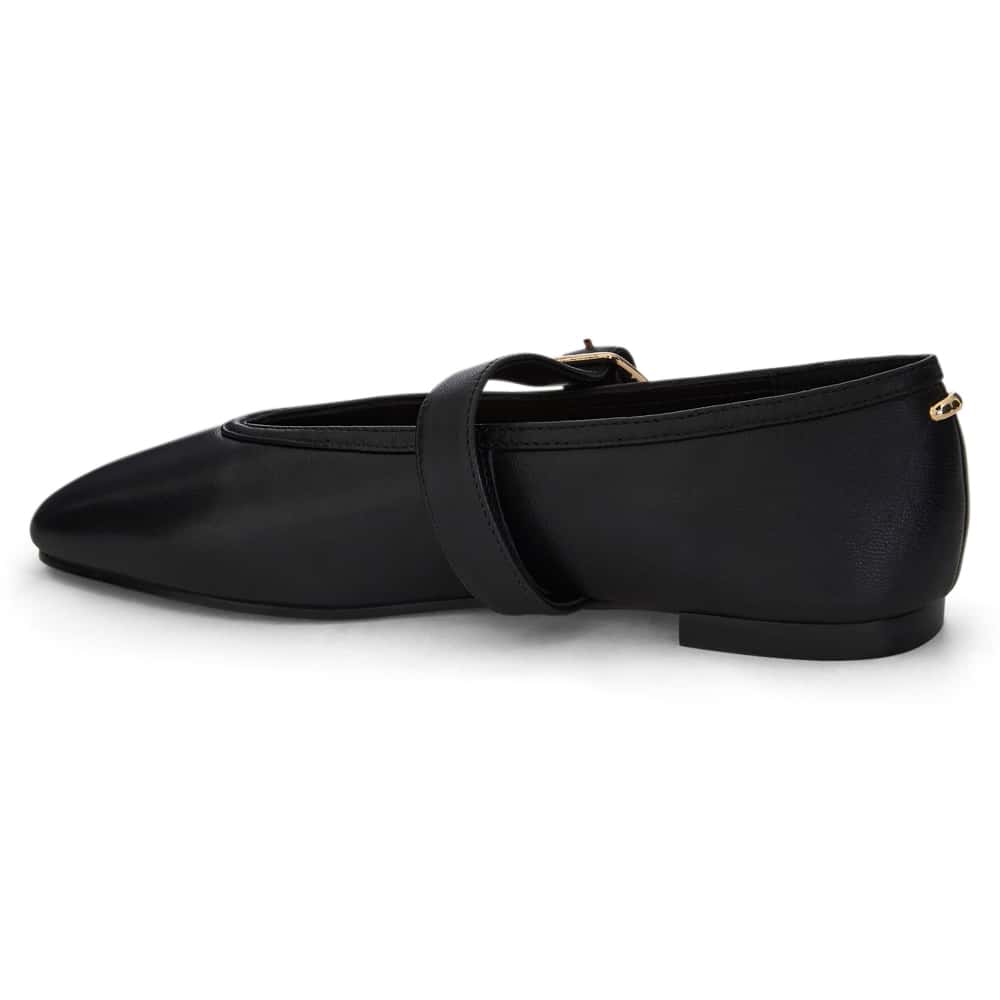 Tenor Ballet Flat in Black Leather