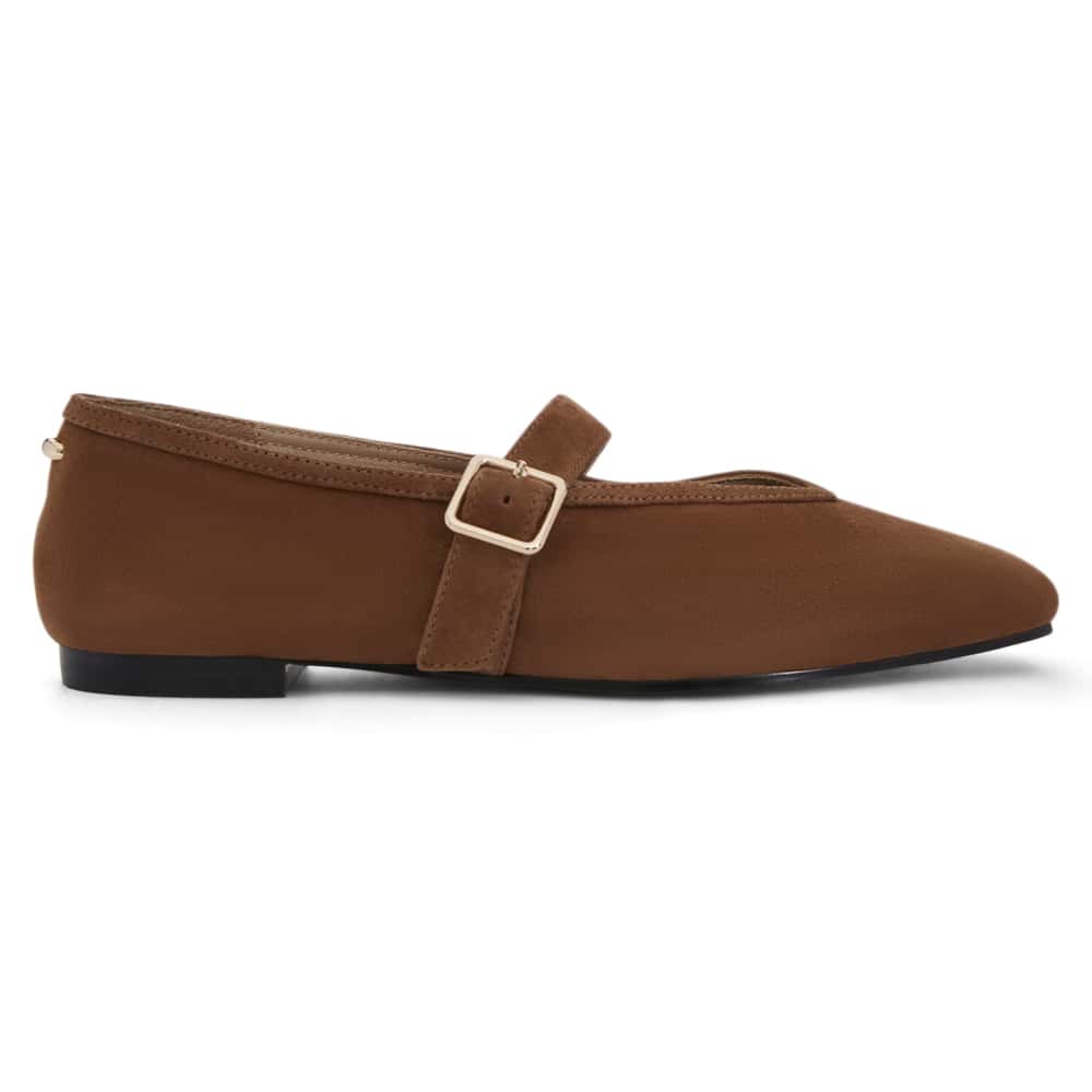 Tenor Ballet Flat in Tan Suede